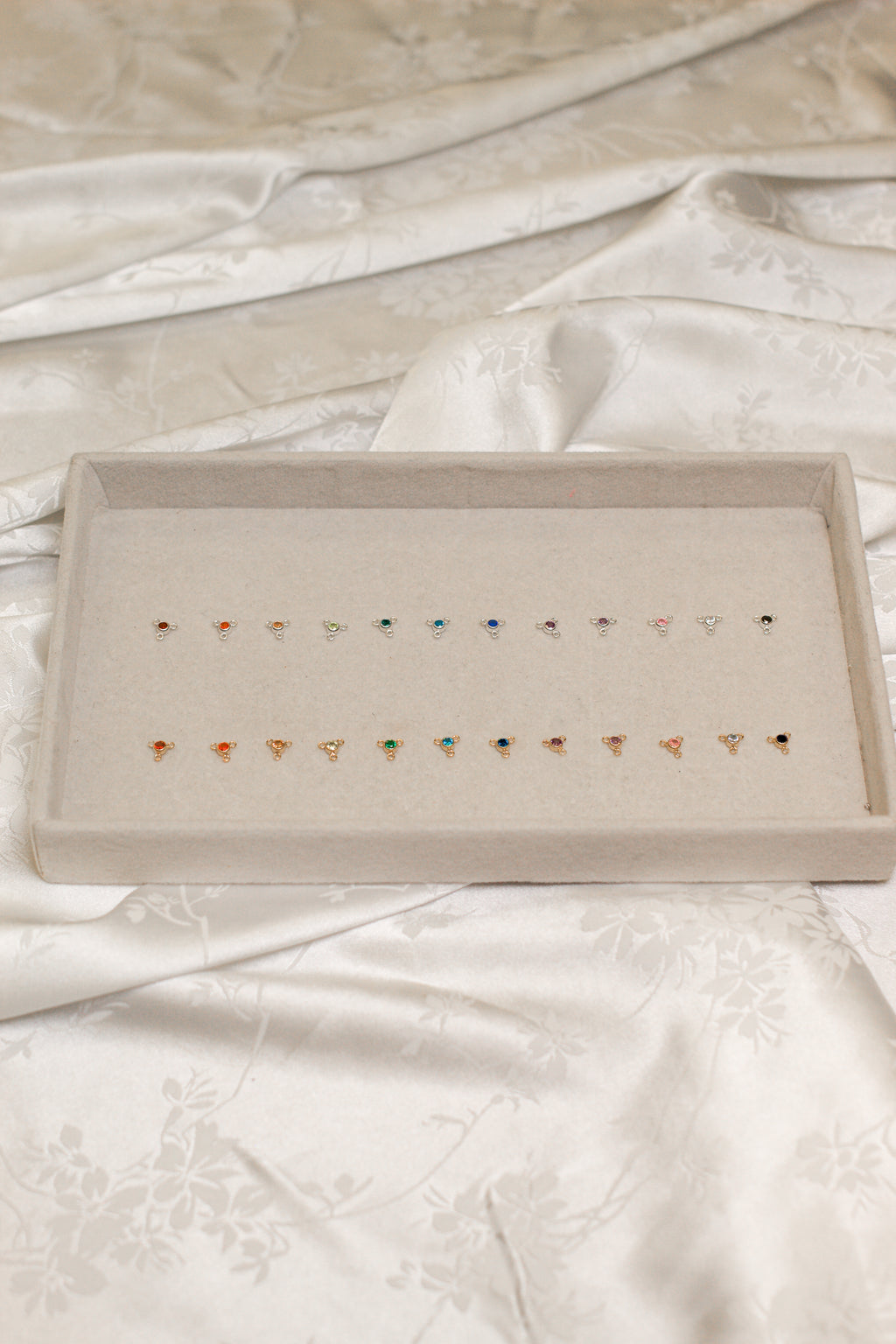 Birthstone Tri-Connecting Charm